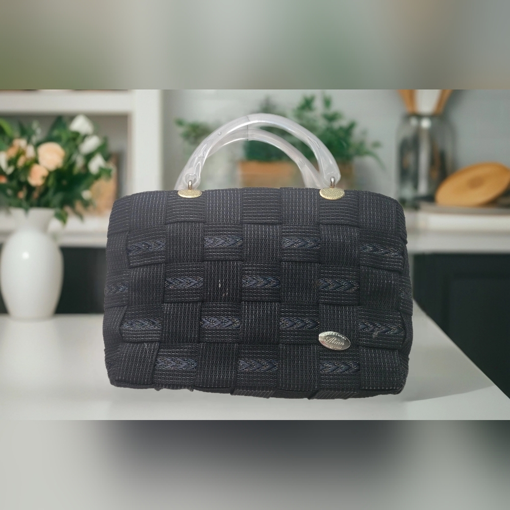 Vintage Creazioni Alma Made In Italy Woven Hand Bag With Strap